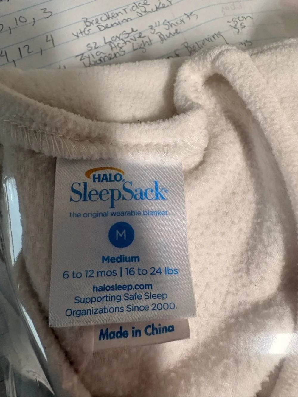 MWOT‎ Halo SleepSack Wearable Blanket in Cream